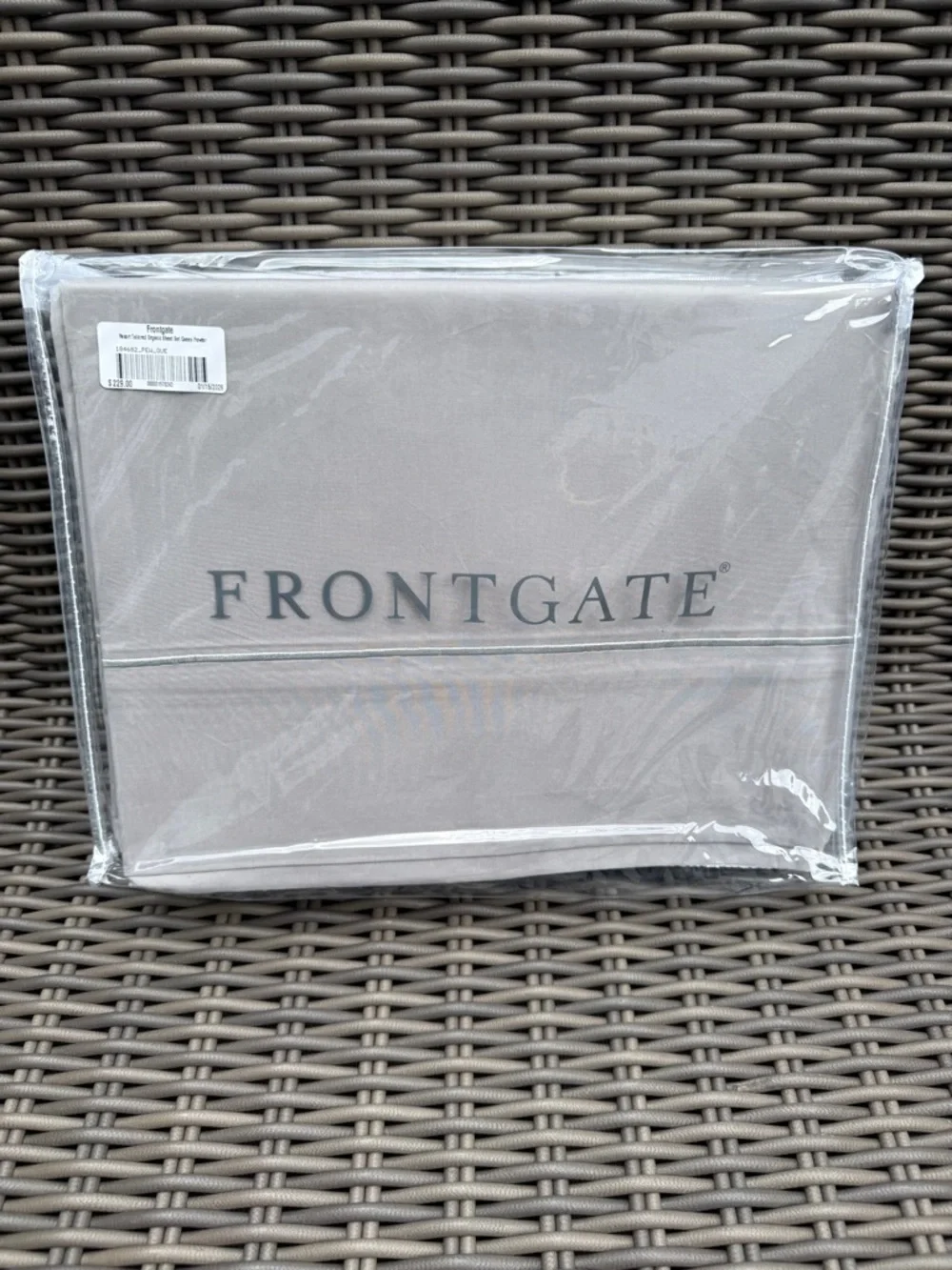 Frontgate Queen Organic Sheet Set - Pewter - NWT